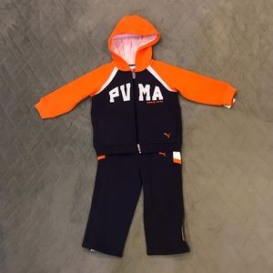 NWT Boys Puma hoodie with pants track suit